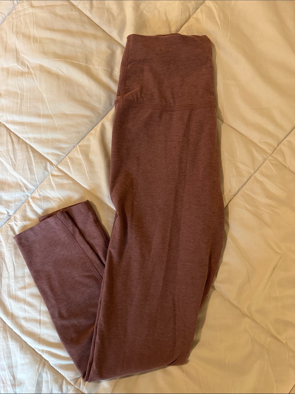 High-Waisted Beyond Yoga Mauve Leggings Size Large